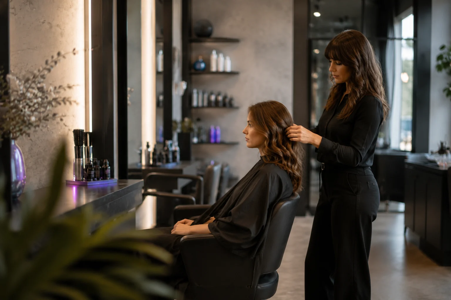 Hair salon in MUSIC2BIZ visual language