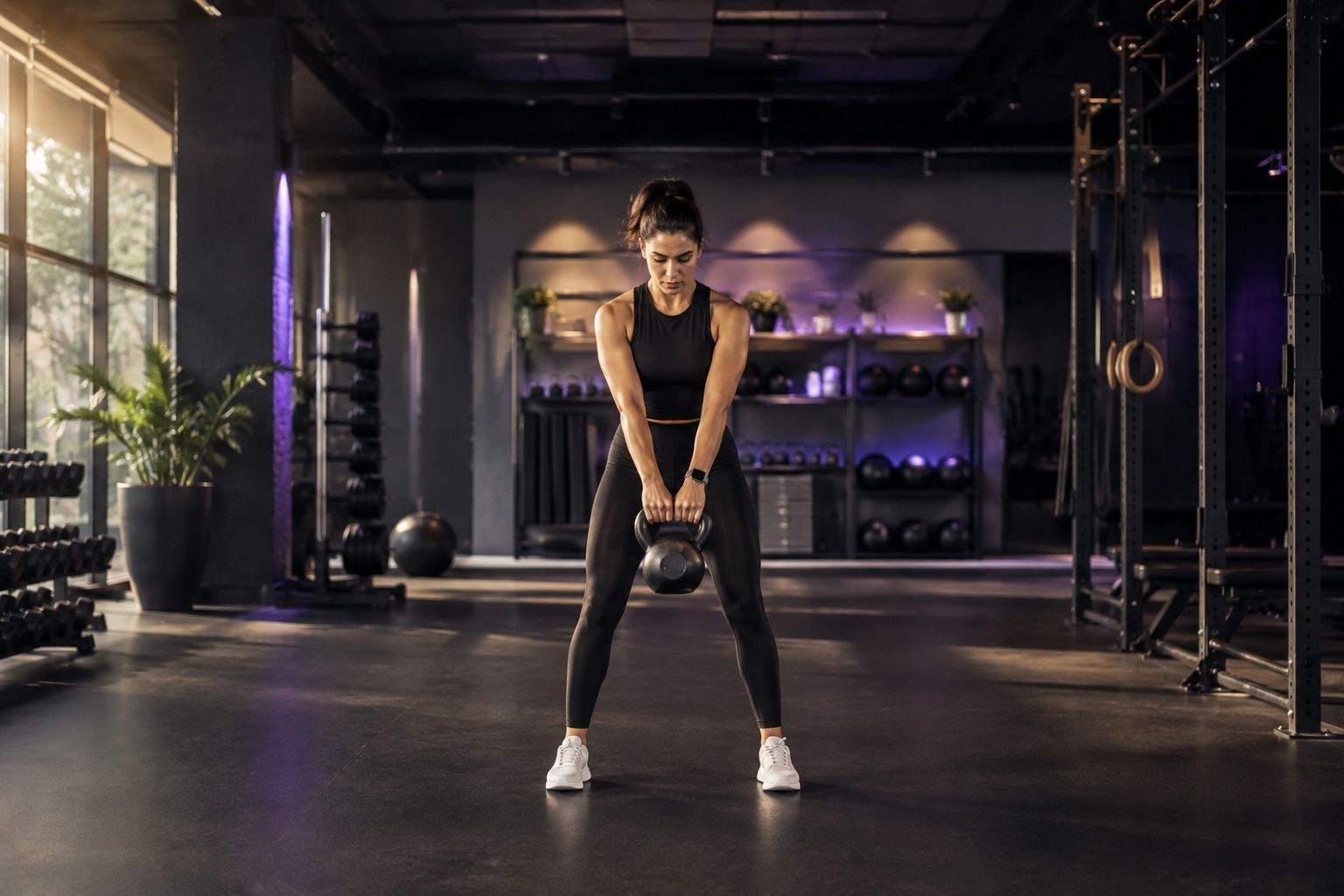 Modern training area of a fitness studio